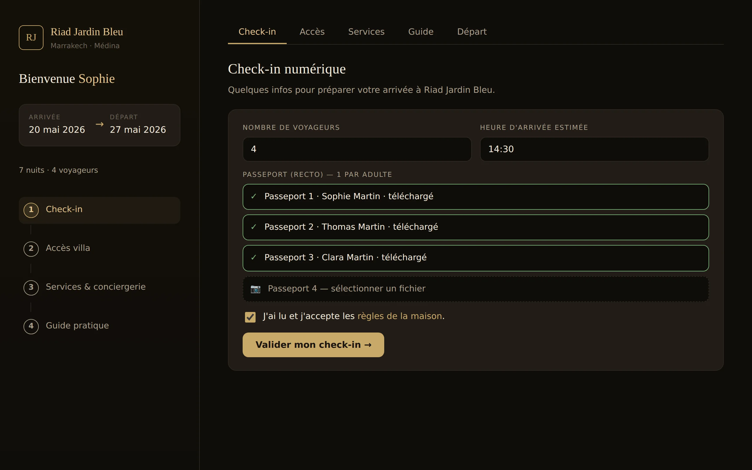 Check-in numérique